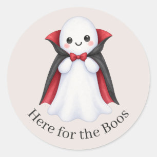 Adesivo Aqui para os Boos Fofa Vampira Fantasma Halloween