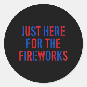 Adesivo Aqui Para Os Fogos De Artifício 4 De Julho EUA Eng