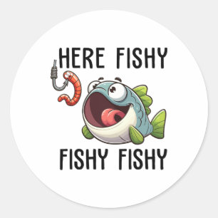 Adesivo Aqui Peixinho Pescador Divertido Amante Da Pesca P