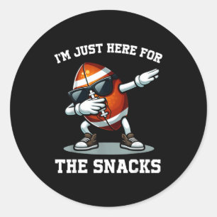 Adesivo Aqui pelas snacks futebol americano divertido mulh