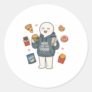 Adesivo Aqui Pelo Comida Piada de Foodie Meme