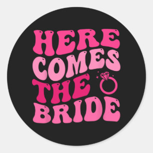 Adesivo Aqui Vem A Bride Casamento De Bearer Gi