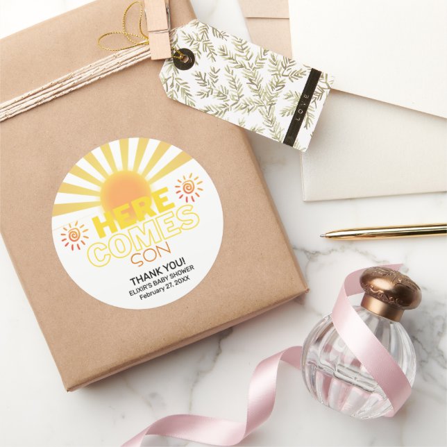 Adesivo Aqui Vêm As Bandas Amarelas O Chá de fraldas Do Fi (Presentear)