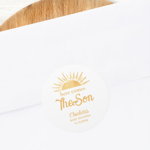 Adesivo Aqui Vem O Chá de fraldas Filho