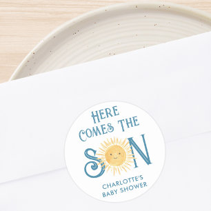 Adesivo Aqui Vem O Chá de fraldas Filho