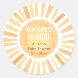 Adesivo Aqui vem o chá de fraldas solar do sol