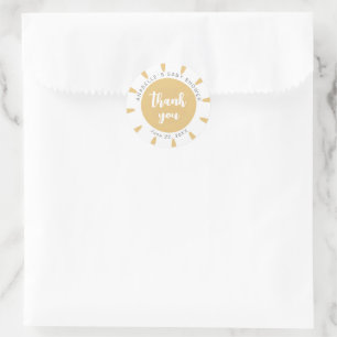 Adesivo Aqui Vem o Filho Boho Minimalista Obrigado no Chuv