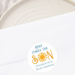 Adesivo Aqui Vem O Filho Chá de fraldas