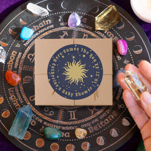 Adesivo Aqui Vem O Filho   Chá de fraldas celestial