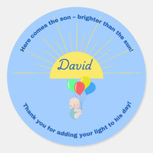 Adesivo Aqui vem o Filho - Chá de fraldas Sticker for Boy