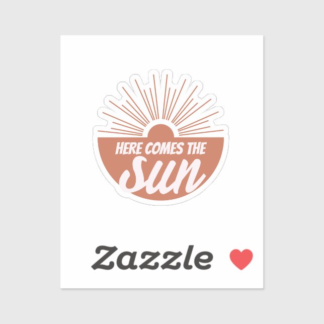 Adesivo Aqui vem o sol (Folha)