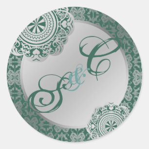 Adesivo Arábico Lace prateado, bastão de souvenir monogram