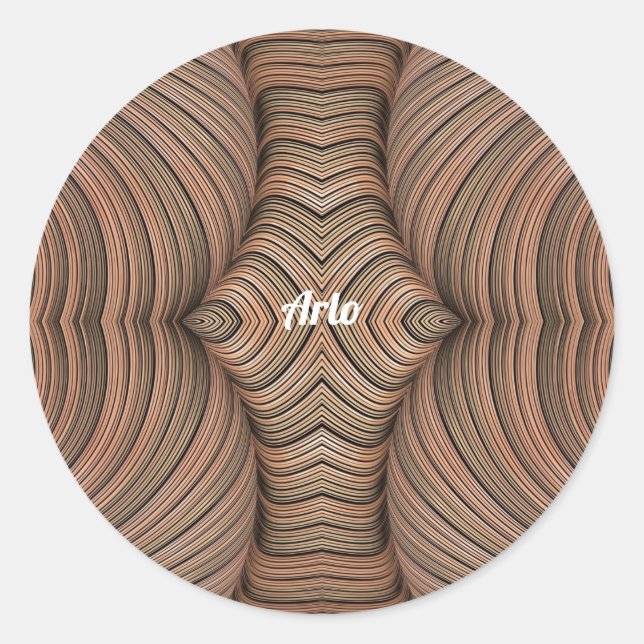 Adesivo ÁRALO ~ Bonito tons de castanho - Fractal ~ (Frente)