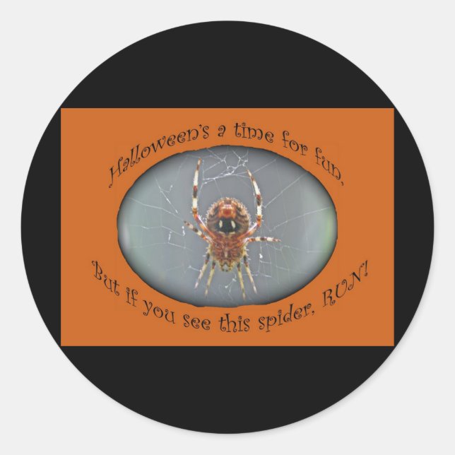 Adesivo Araneus Orb Weaver Spider Halloween (Frente)