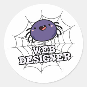 Adesivo Aranha-Aranha Engraçada do Web Designer