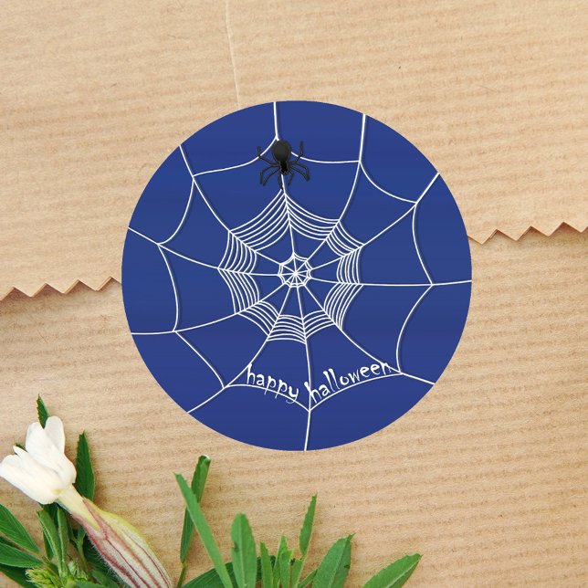Adesivo Aranha Assustadora Feliz Dia das Bruxas (Happy Halloween spooky spider sticker)
