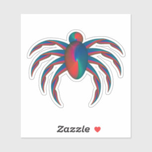Adesivo Aranha azul e vermelha
