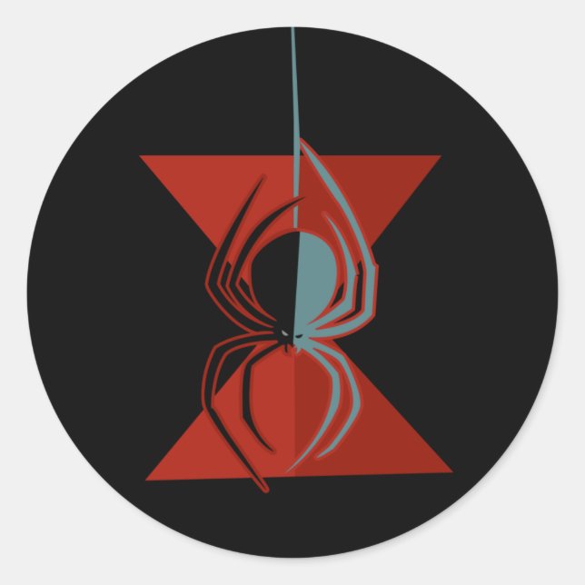 Adesivo Aranha de Hourglass Vermelha (Frente)