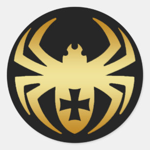 ADESIVO ARANHA DOURADO COM CRUZ