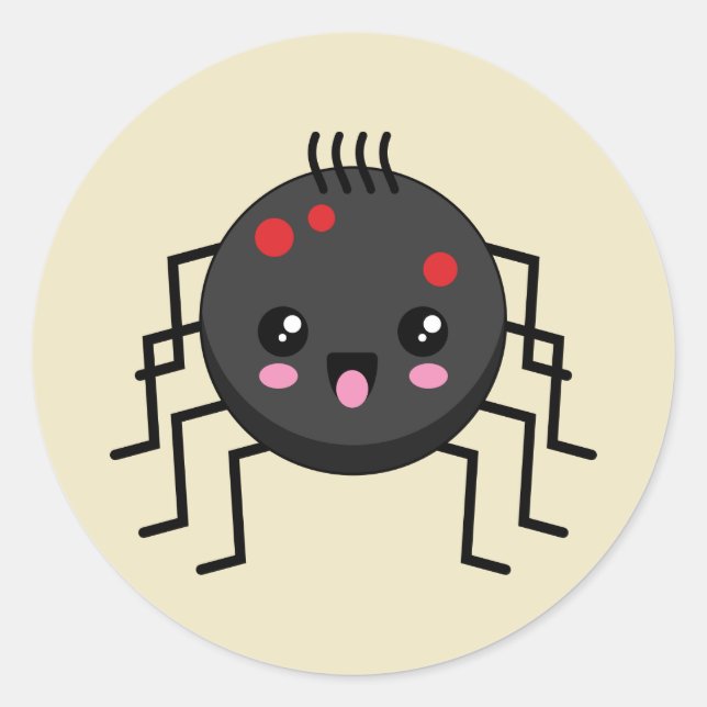 Adesivo Aranha Kawaii Cute (Frente)