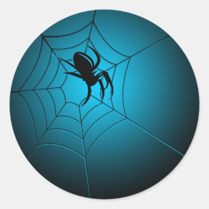 Adesivo Aranha Negra Halloween na Web
