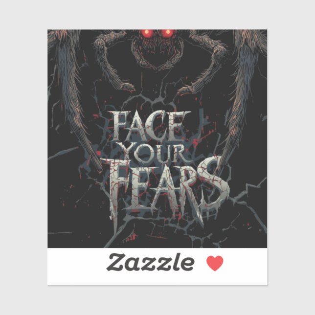 Adesivo Aranha-Pesadela - Ilustração do Horror Escuro (Folha)