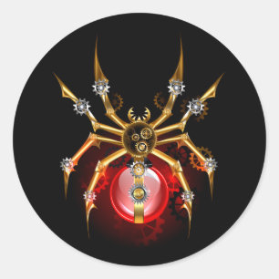 Adesivo Aranha steampunk em preto