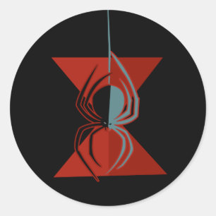 Adesivo Aranha vermelha da ampulheta