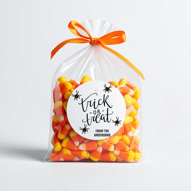 Adesivo Aranhas de Halloween Felizes, de 1,5 Polegadas, pe (Criador carregado)