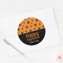 Aranhas Feliz Dia das Bruxas Preto Laranja Persona