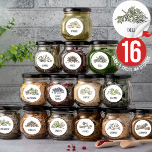 Adesivo Aranhas-Padrão de Cozinha Secas, Arredondar Herbác