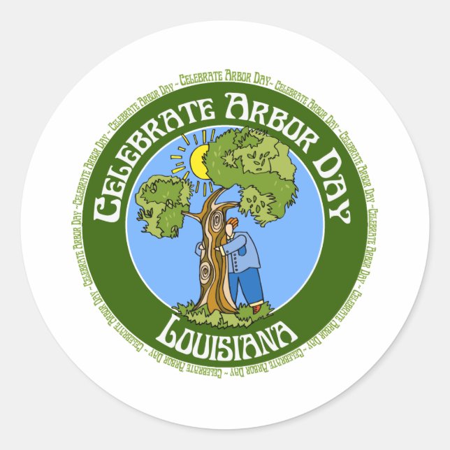Adesivo Arbor Day Louisiana (Frente)