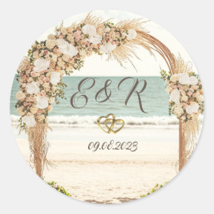 Adesivo Arbusto de Rosas para Casamento na Praia
