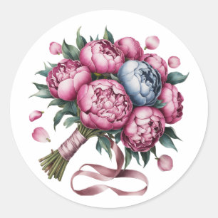 Adesivo Arca de Casamento com Cor de Água com Sangue Rosa 