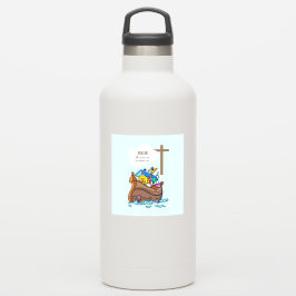 Adesivo Arca de Noah, Batismo Menino, Animais Bons Persona