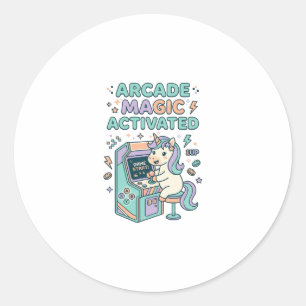 Adesivo Arcade de Unicórnio Mágico Ativado Produto Elegant