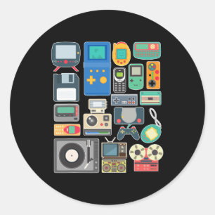 Adesivo Arcade de vídeo com retrato do jogo 80s 90s