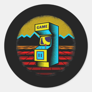 Adesivo Arcade Game Machine Nostalgia Retro Gamer 80s 90s