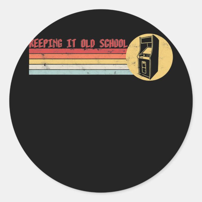 Adesivo Arcade Vintage Arcade 80s 90s 90s (Frente)