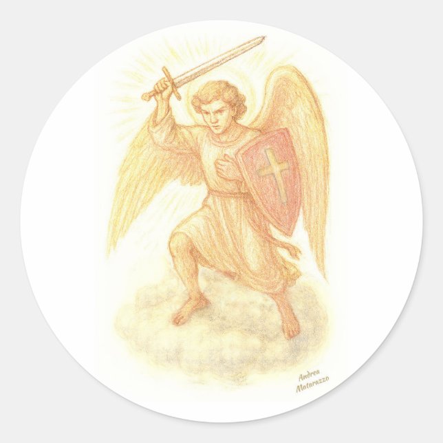 Adesivo Arcanjo com Espada (Frente)