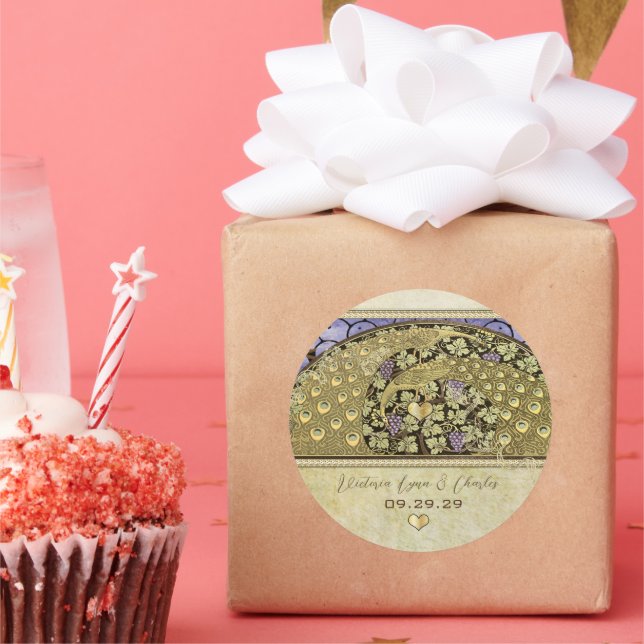 Adesivo Arch Art Nouveau Vineyard Peacock (Festa)