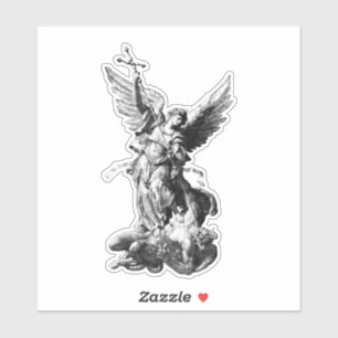 Adesivo Archangel Fighting Lucifer Vintage Art sticker
