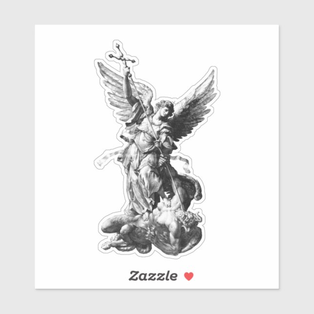 Adesivo Archangel Fighting Lucifer Vintage Art sticker (Folha)