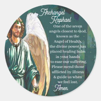 Adesivo Archangel Saint Raphael Healing Angel Prayer