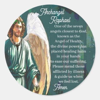 Adesivo Archangel Saint Raphael Healing Angel Prayer