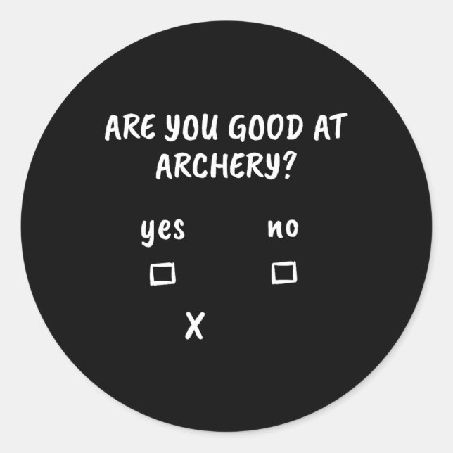 Adesivo Archery Sarcasm cita Arco Archer caçando presente (Frente)