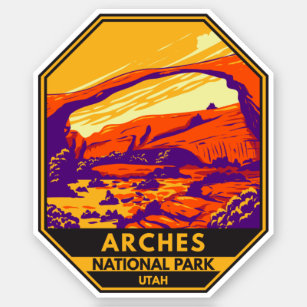 Adesivo Arches National Park Utah Landscape Vintage