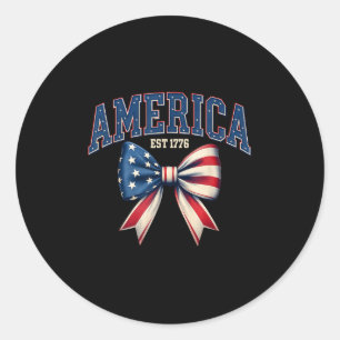 Adesivo Arco Americano Est 1776 Coquette American Flag 4t
