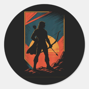 Adesivo Arco Archer Sunset Silhouter Hunter