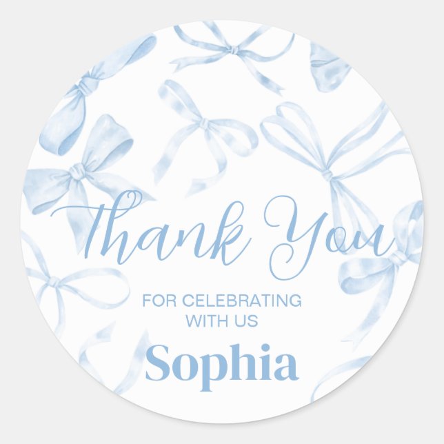 Adesivo Arco azul doce 16ª Festa de aniversário (Frente)